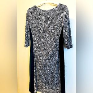 Lauren Ralph Lauren black and white midi dress, size 14